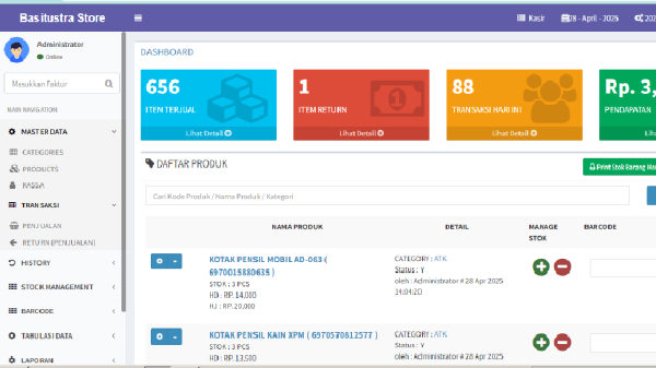 Web Aplikasi Kasir ( POS ) - Gambar 2